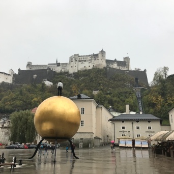 Salzburg Fortress above the old square